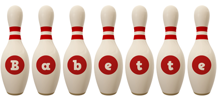 Babette bowling-pin logo