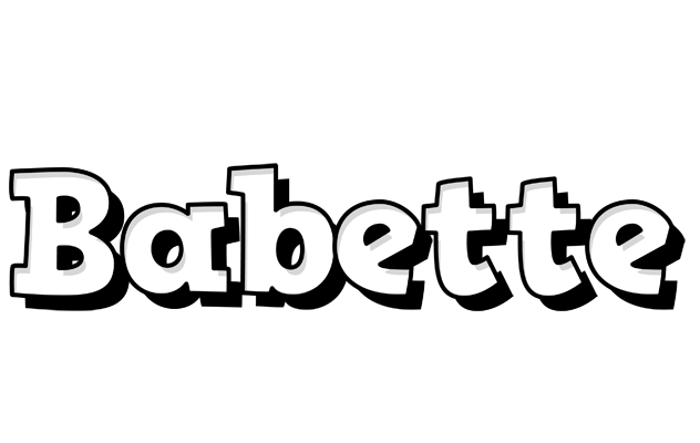 Babette snowing logo
