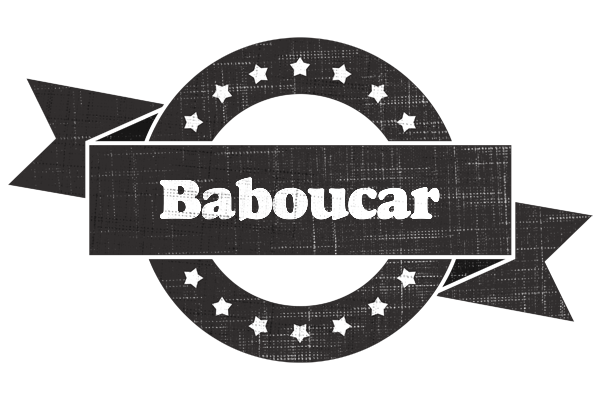 Baboucar grunge logo