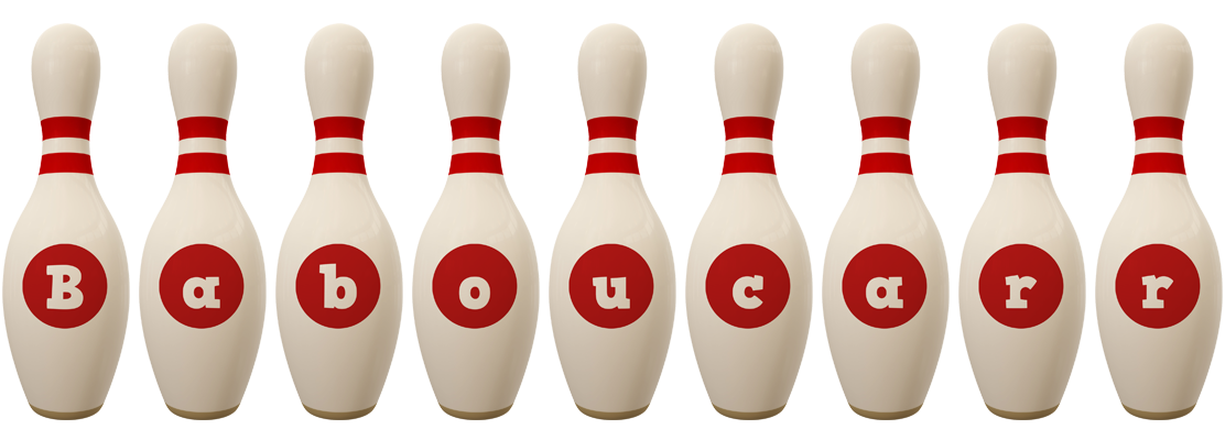 Baboucarr bowling-pin logo