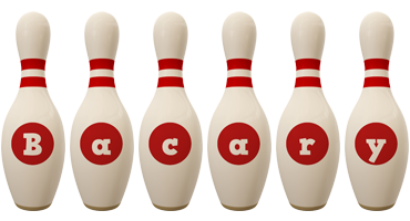 Bacary bowling-pin logo