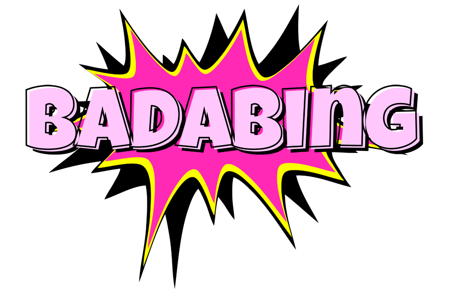 BADABING logo effect. Colorful text effects in various flavors. Customize your own text here: https://www.textgiraffe.com/logos/badabing/