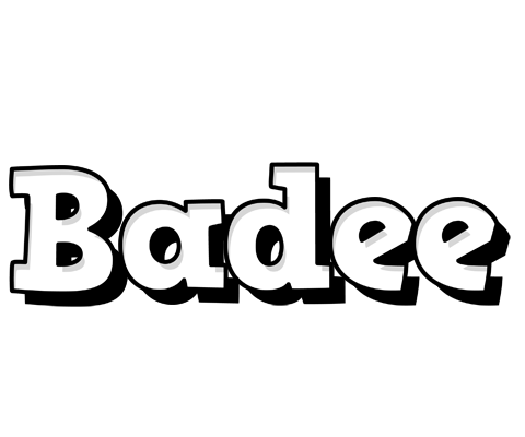 Badee snowing logo