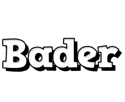 Bader snowing logo