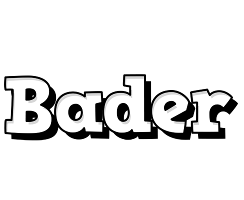 Bader snowing logo