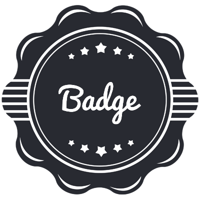 BADGE logo effect. Colorful text effects in various flavors. Customize your own text here: https://www.textgiraffe.com/logos/badge/