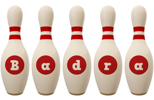 Badra bowling-pin logo