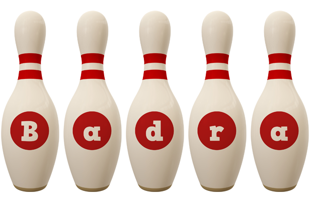 Badra bowling-pin logo