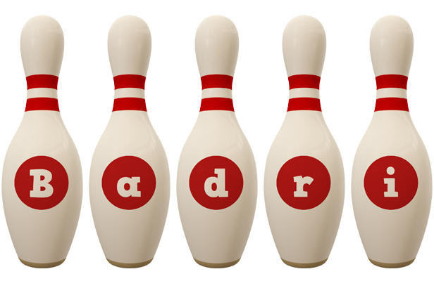 Badri bowling-pin logo