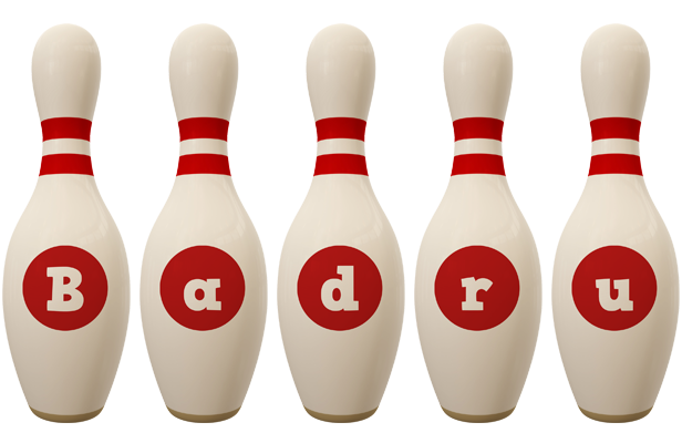 Badru bowling-pin logo