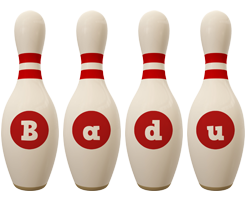 Badu bowling-pin logo