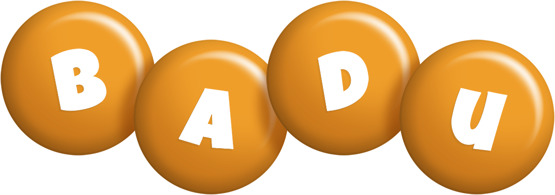 Badu candy-orange logo