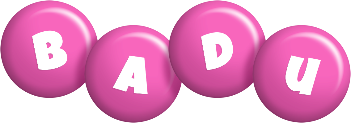 Badu candy-pink logo