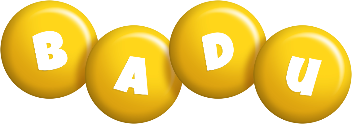 Badu candy-yellow logo