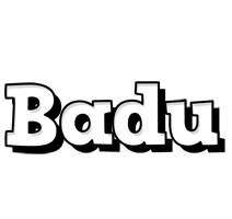 Badu snowing logo