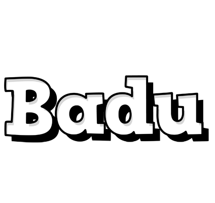 Badu snowing logo