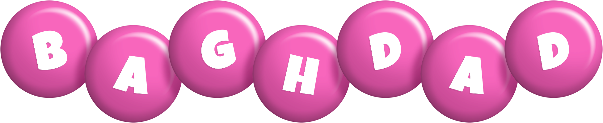 Baghdad candy-pink logo