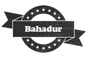Bahadur grunge logo