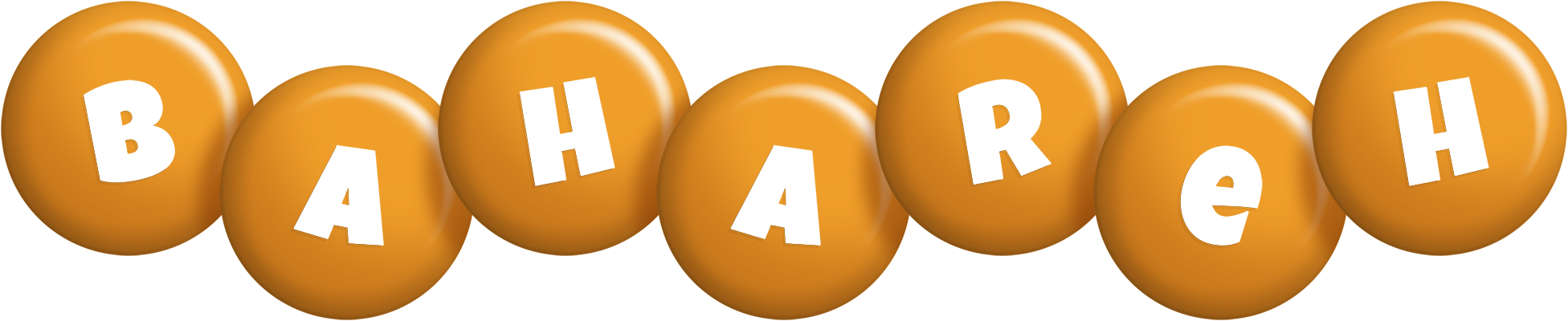 Bahareh candy-orange logo