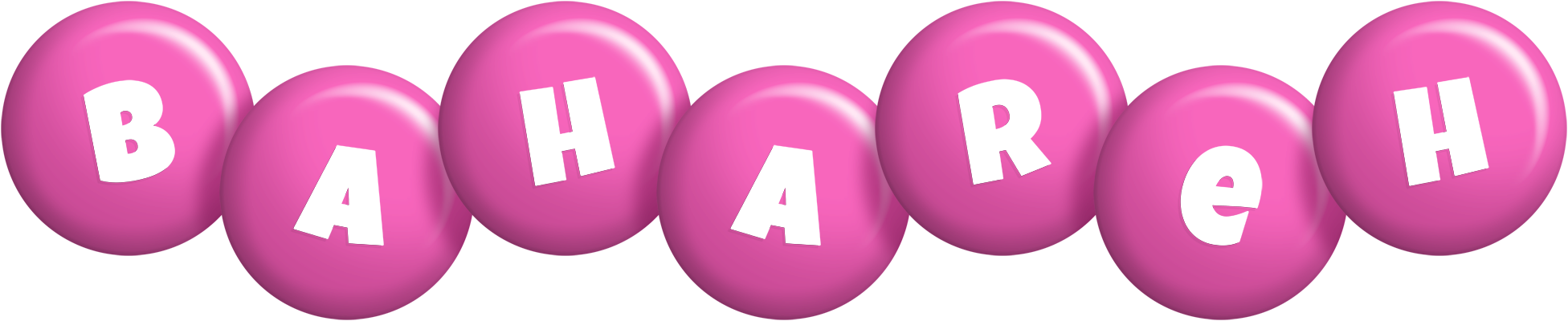 Bahareh candy-pink logo