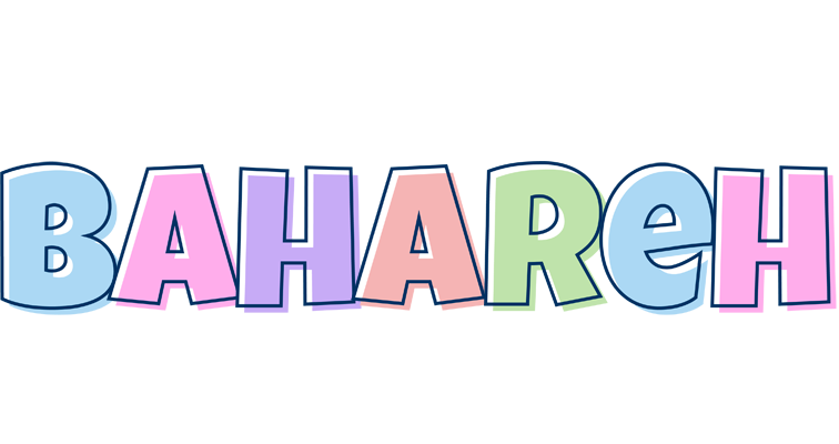 Bahareh pastel logo