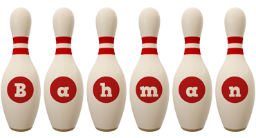 Bahman bowling-pin logo