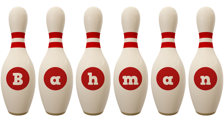Bahman bowling-pin logo