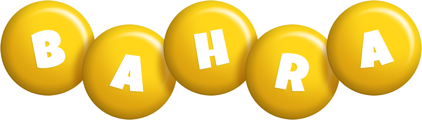 Bahra candy-yellow logo