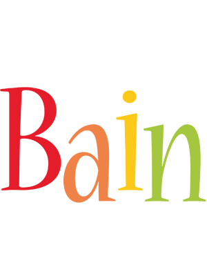 Bain birthday logo