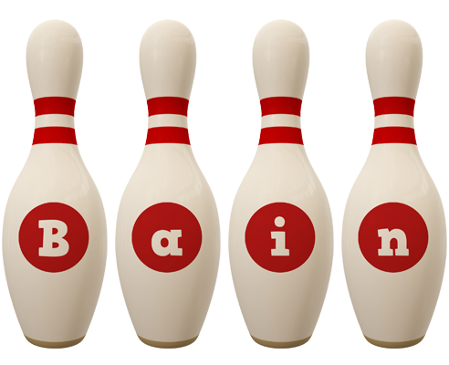 Bain bowling-pin logo