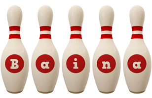 Baina bowling-pin logo