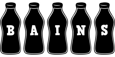 Bains bottle logo