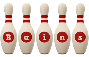 Bains bowling-pin logo