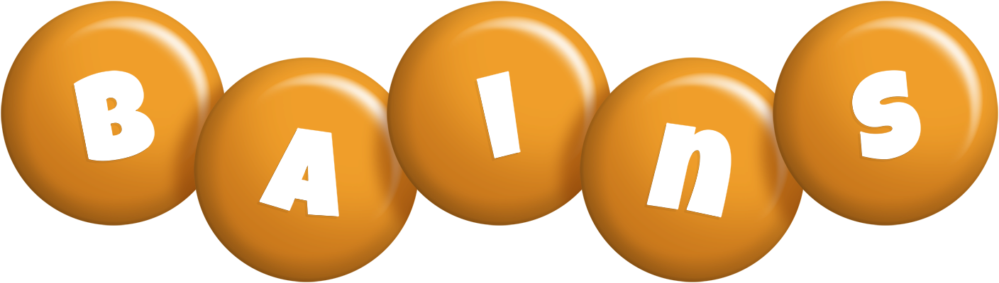 Bains candy-orange logo