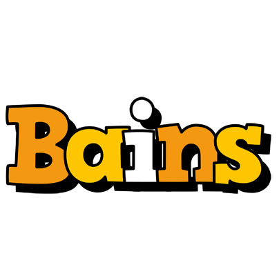 Bains cartoon logo