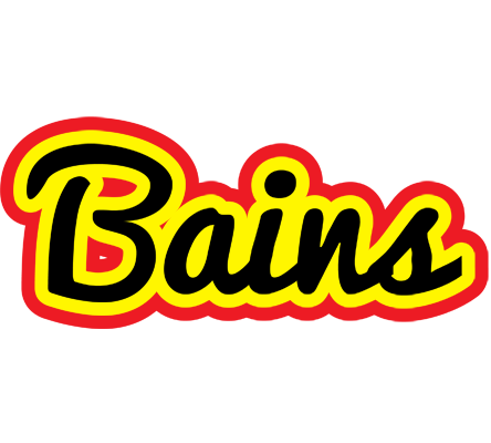 Bains flaming logo