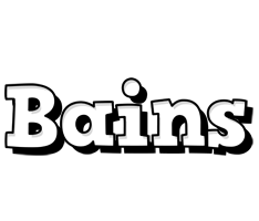 Bains snowing logo