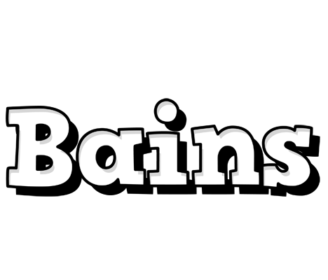 Bains snowing logo
