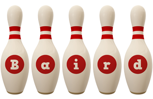 Baird bowling-pin logo