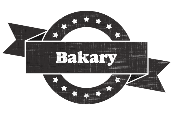 Bakary grunge logo