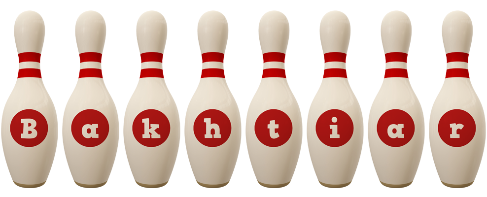 Bakhtiar bowling-pin logo
