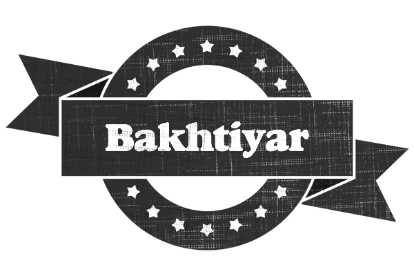 Bakhtiyar grunge logo