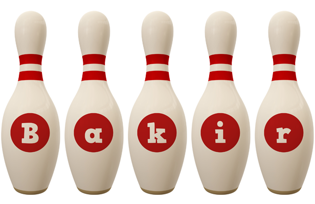 Bakir bowling-pin logo