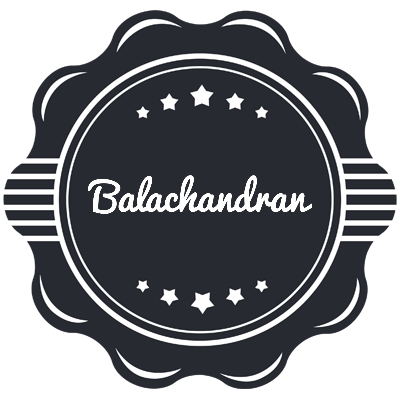 Balachandran badge logo