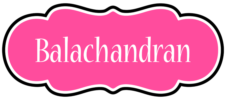 Balachandran invitation logo