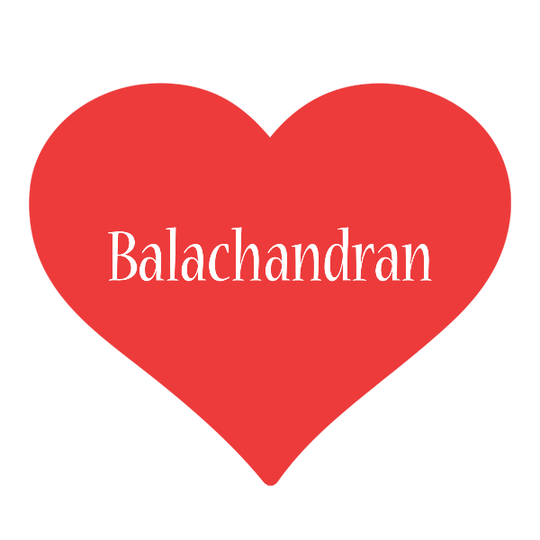 Balachandran love logo