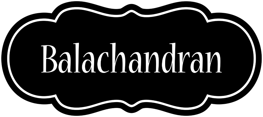 Balachandran welcome logo