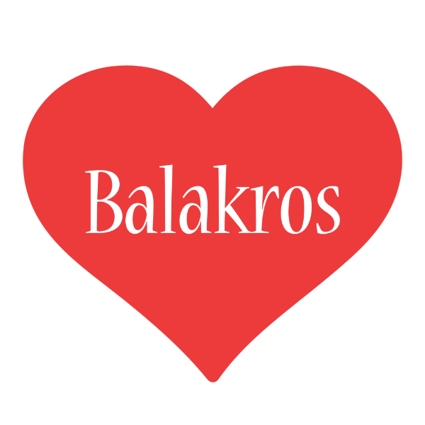 Balakros love logo