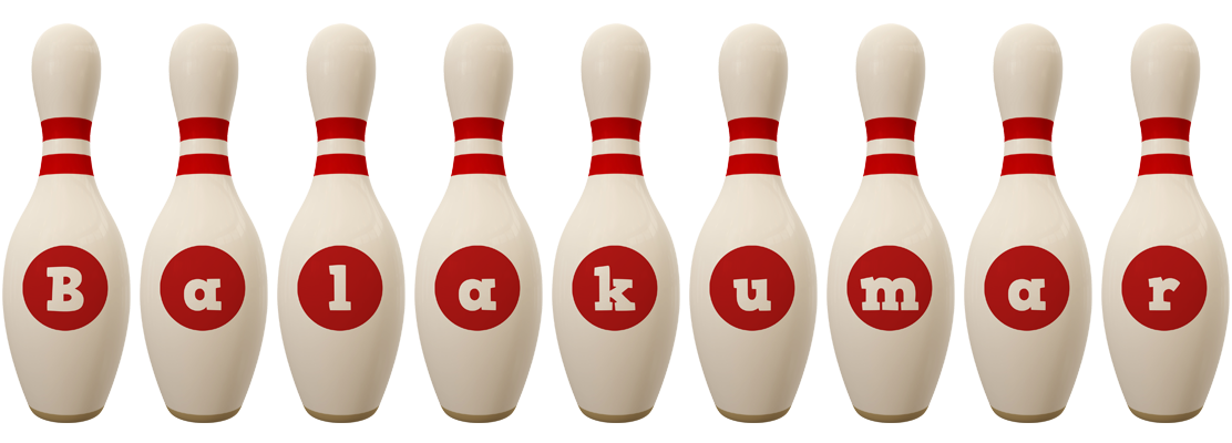 Balakumar bowling-pin logo