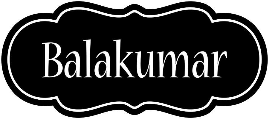 Balakumar welcome logo